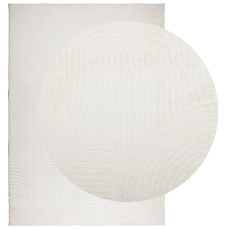 VidaXL tapis Iza poils courts scandinave 120x170 cm crème