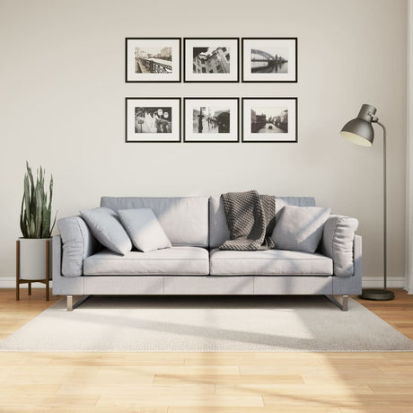 VidaXL tapis Iza poils courts scandinave 120x170 cm crème