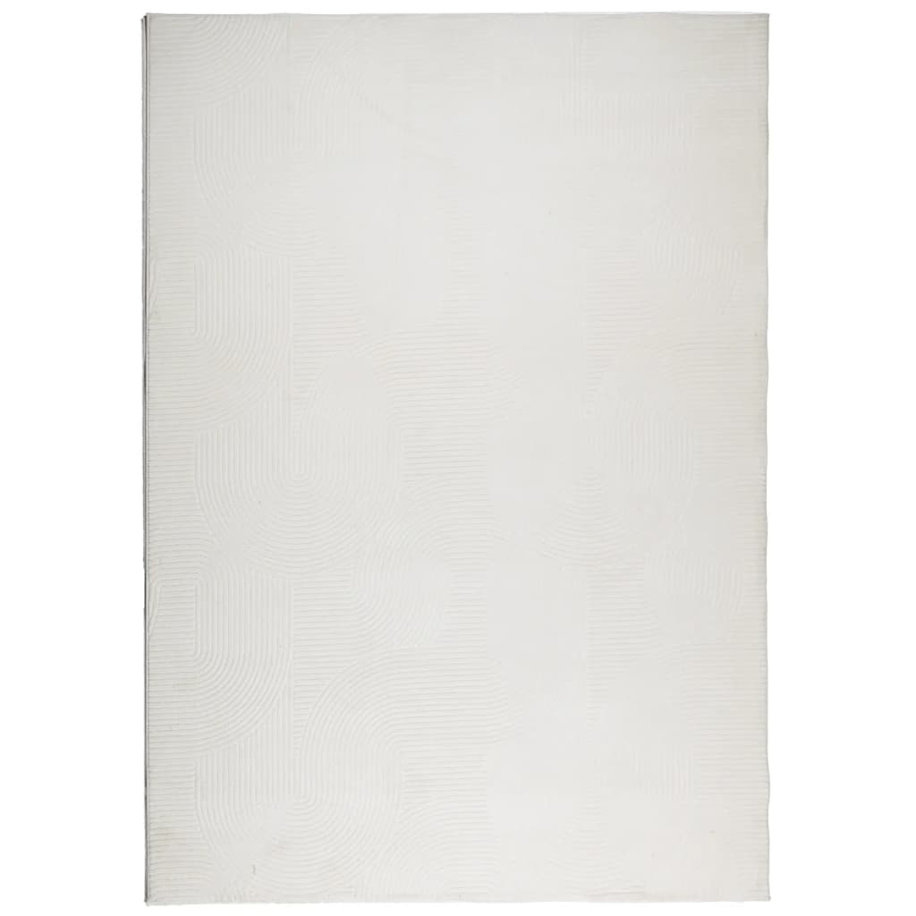 Vidaxl rug IZA Low -pile Scandinavian 140x200 cm cream -colored