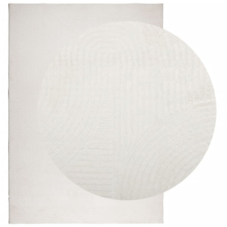 VidaXL tapis Iza poils courts scandinave 140x200 cm crème