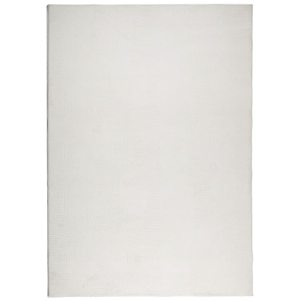 VidaXL tapis Iza poils courts scandinave 160x230 cm crème