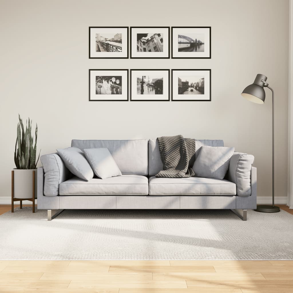 VidaXL tapis Iza poils courts scandinave 160x230 cm crème