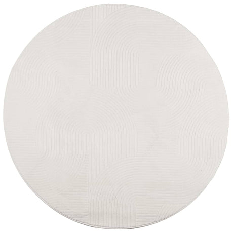 Vidaxl tapis iza poils courts scandinave ø 80 cm crème