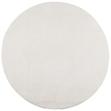 Vidaxl tapis iza poils courts scandinave ø 100 cm crème