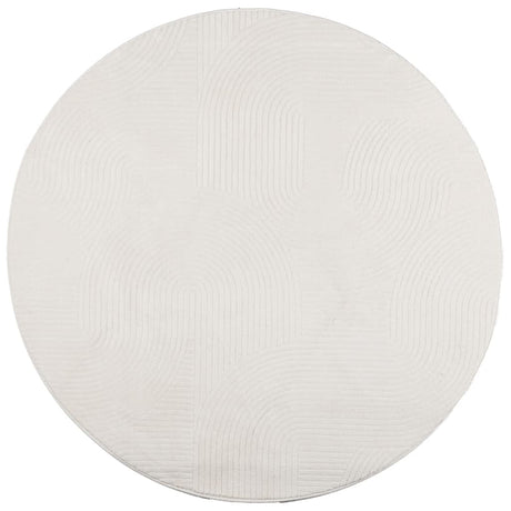 Vidaxl tapis iza poils courts scandinave ø 120 cm crème