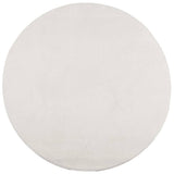 VidaXL Tapis IZA poils courts scandinave Ø 160 cm crème