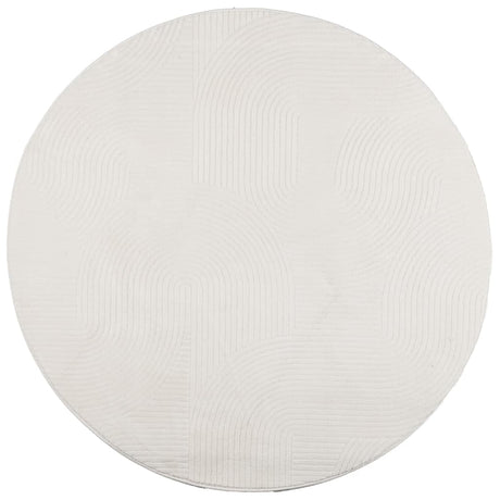 VidaXL Tapis IZA poils courts scandinave Ø 200 cm crème