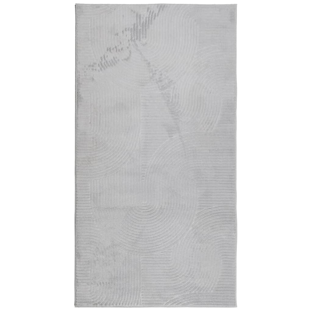 Vidaxl Teppich Iza Low -Pile Scandinavian 80x150 cm Grau