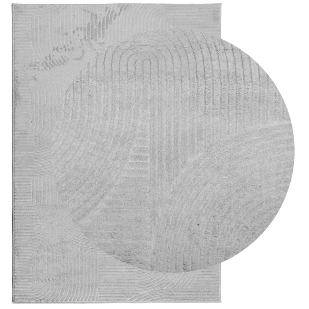 VidaXL tapis Iza poils courts scandinave 160x230 cm gris