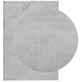 VidaXL tapis Iza poils courts scandinave 160x230 cm gris