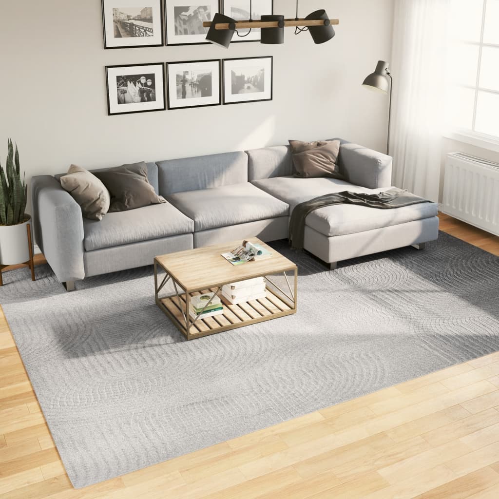 VidaXL tapis Iza poils courts scandinave 240x340 cm gris