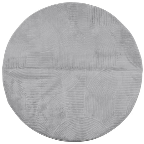 Vidaxl tapis iza poils courts scandinave ø 80 cm gris