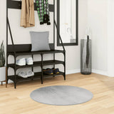 Vidaxl tapis iza poils courts scandinave ø 80 cm gris