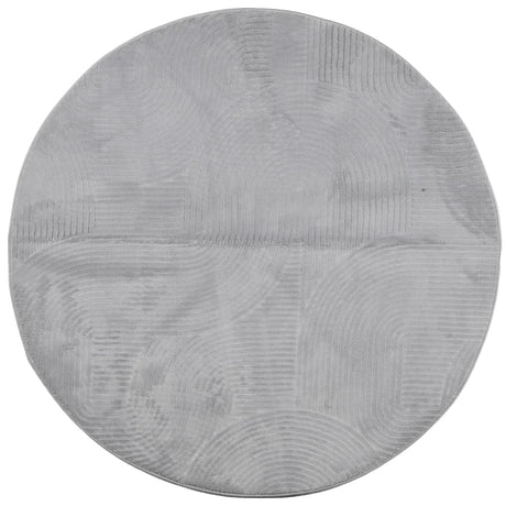 Vidaxl tapis iza poils courts scandinave ø 100 cm gris