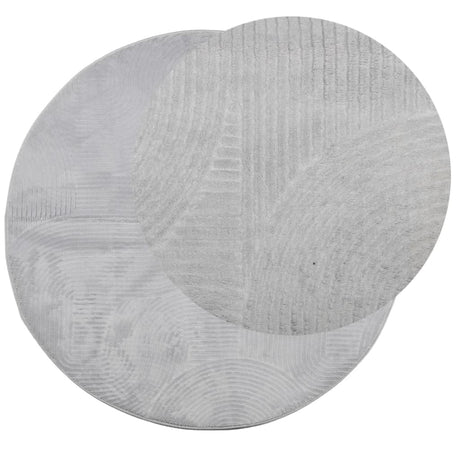 Vidaxl tapis iza poils courts scandinave ø 100 cm gris