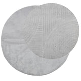 Vidaxl tapis iza poils courts scandinave ø 120 cm gris
