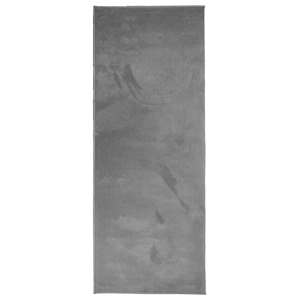 Vidaxl Rug Oviedo Low -Pile 80x200 cm Anthracite -farvet