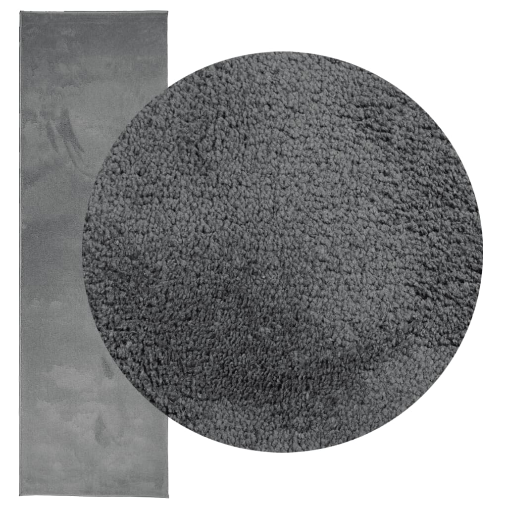 Vidaxx tapis oviedo poils ras 80x250 cm anthracite