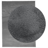 VidaXL Tapis OVIEDO poils ras 240x340 cm anthracite