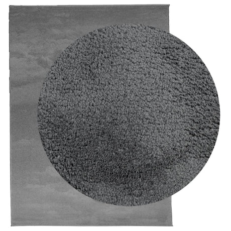VidaXL Tapis OVIEDO poils ras 240x340 cm anthracite
