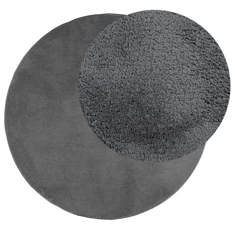 Vidaxl tapis oviedo poils courts ø 120 cm anthracite