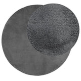 Vidaxl rug Oviedo Low -pile Ø 120 cm anthracite -colored