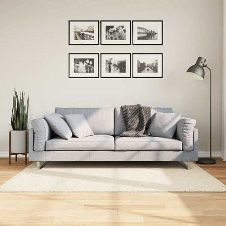 VidaXL Tapis OVIEDO poils ras 120x120 cm beige