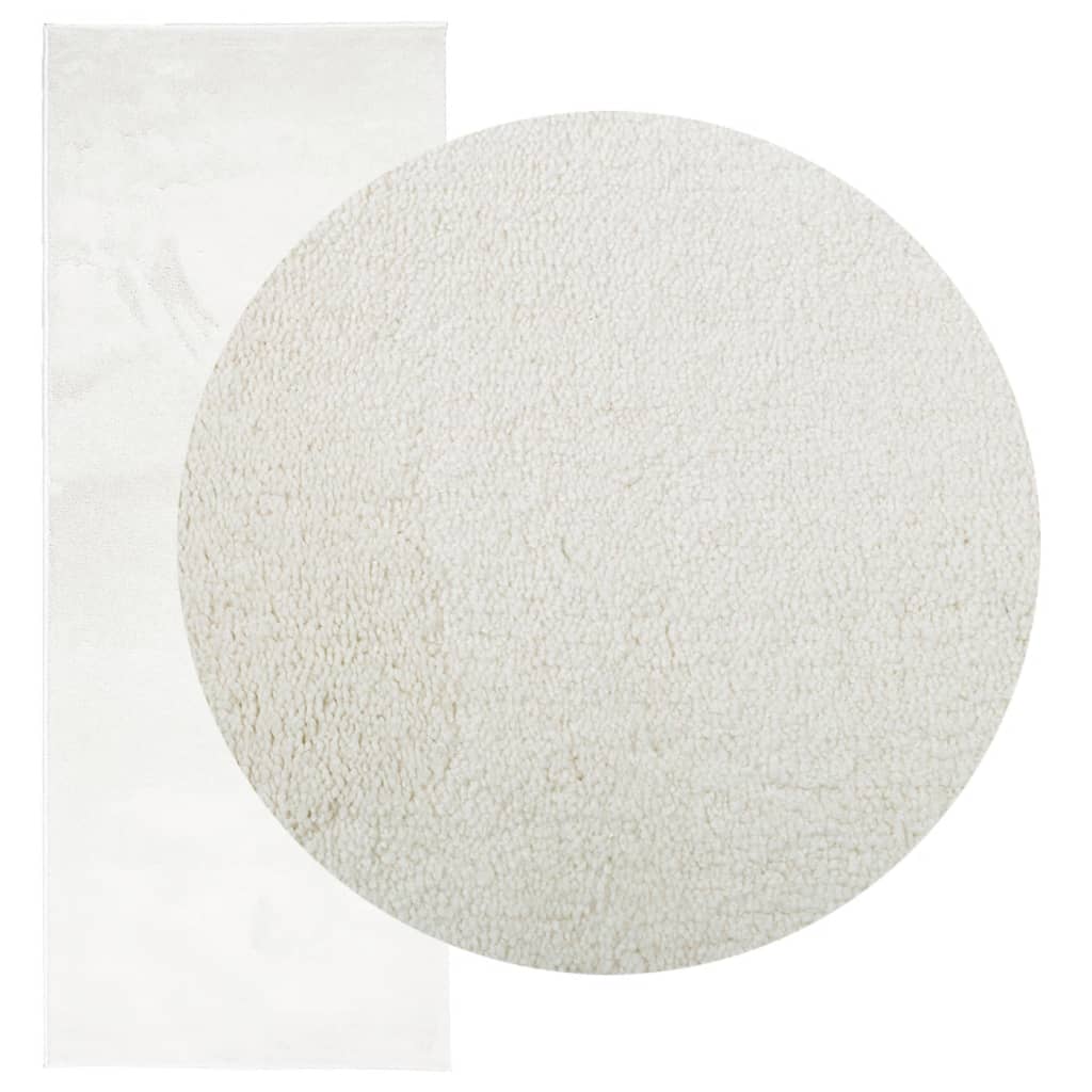 Vidaxl rug oviedo niddereg -pile 80x200 cm Crème -Colored