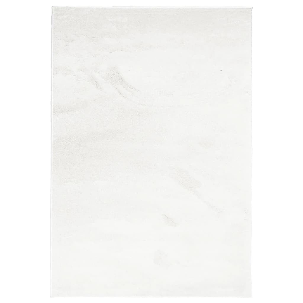 Vidaxl Rug Oviedo Low -Pole 140x200 cm creme -farvet