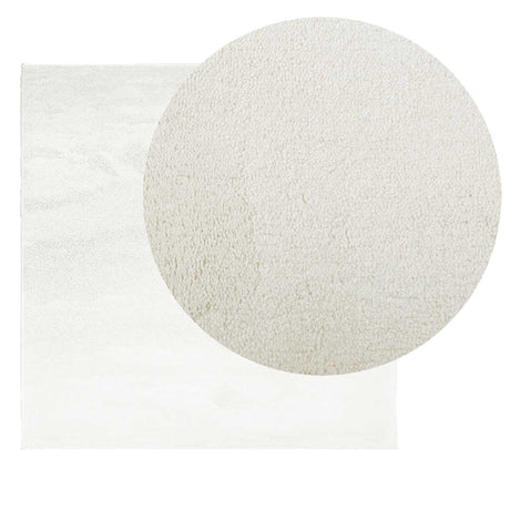 VidaXL Tapis OVIEDO poils ras 200x200 cm crème