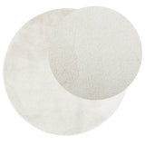 Vidaxl rug Oviedo Low -pile Ø 80 cm cream -colored