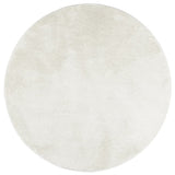 Vidaxl -mattan Oviedo Low -Pile Ø 100 cm Cream -Colored