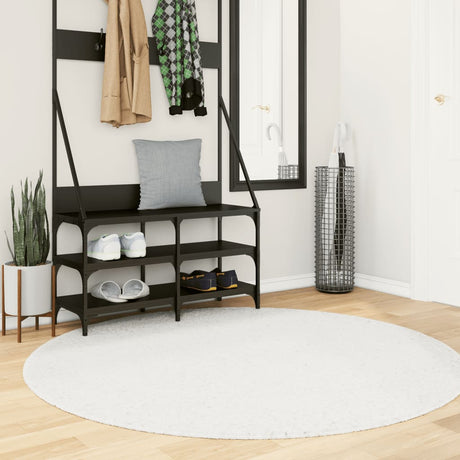 VidaXL Tapis OVIEDO poils ras Ø 160 cm crème