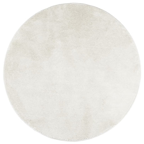 VidaXL Tapis OVIEDO poils courts Ø 200 cm crème