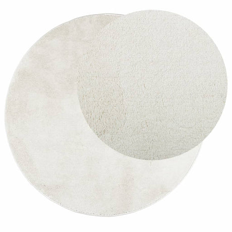 VidaXL Tapis OVIEDO poils courts Ø 200 cm crème