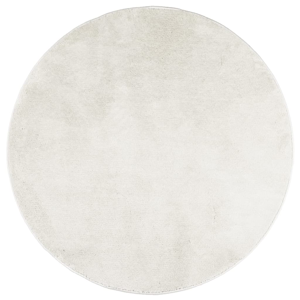 Vidaxl rug oviedo niddereg -pile Ø 280 cm Crème -Colored