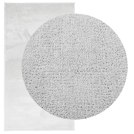 VidaXL tapis oviedo poils ras 60x110 cm gris