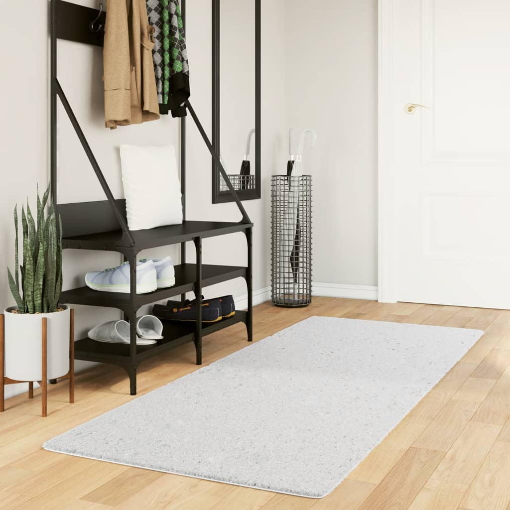 VidaXL tapis oviedo poils ras 80x200 cm gris