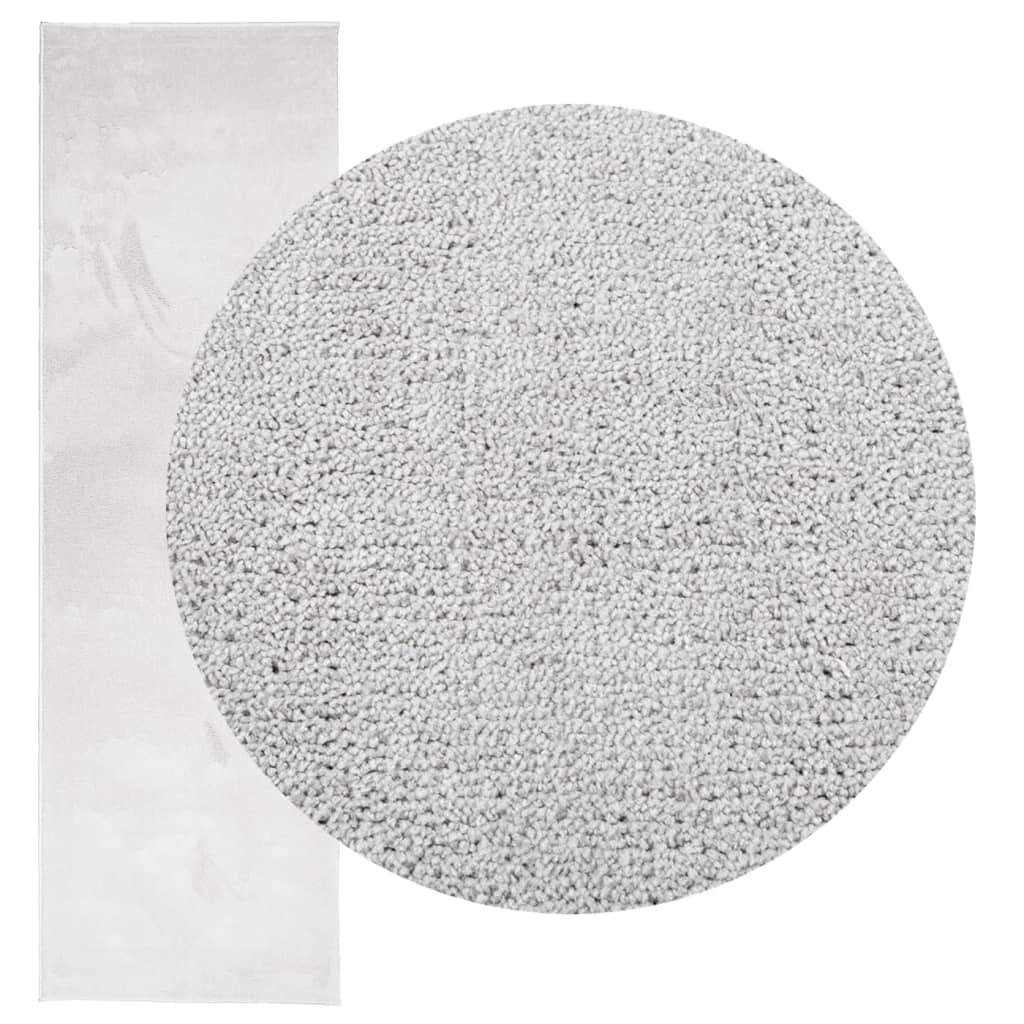 VidaXL tapis oviedo poils ras 80x250 cm gris
