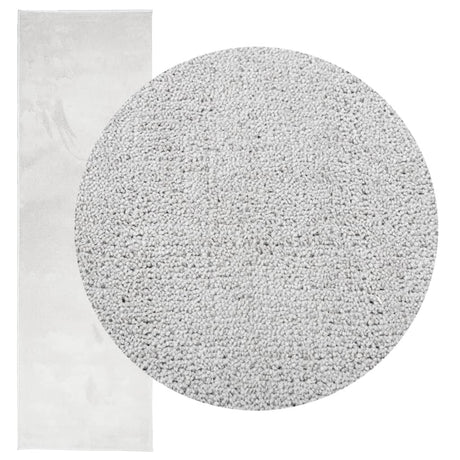VidaXL tapis oviedo poils ras 80x250 cm gris