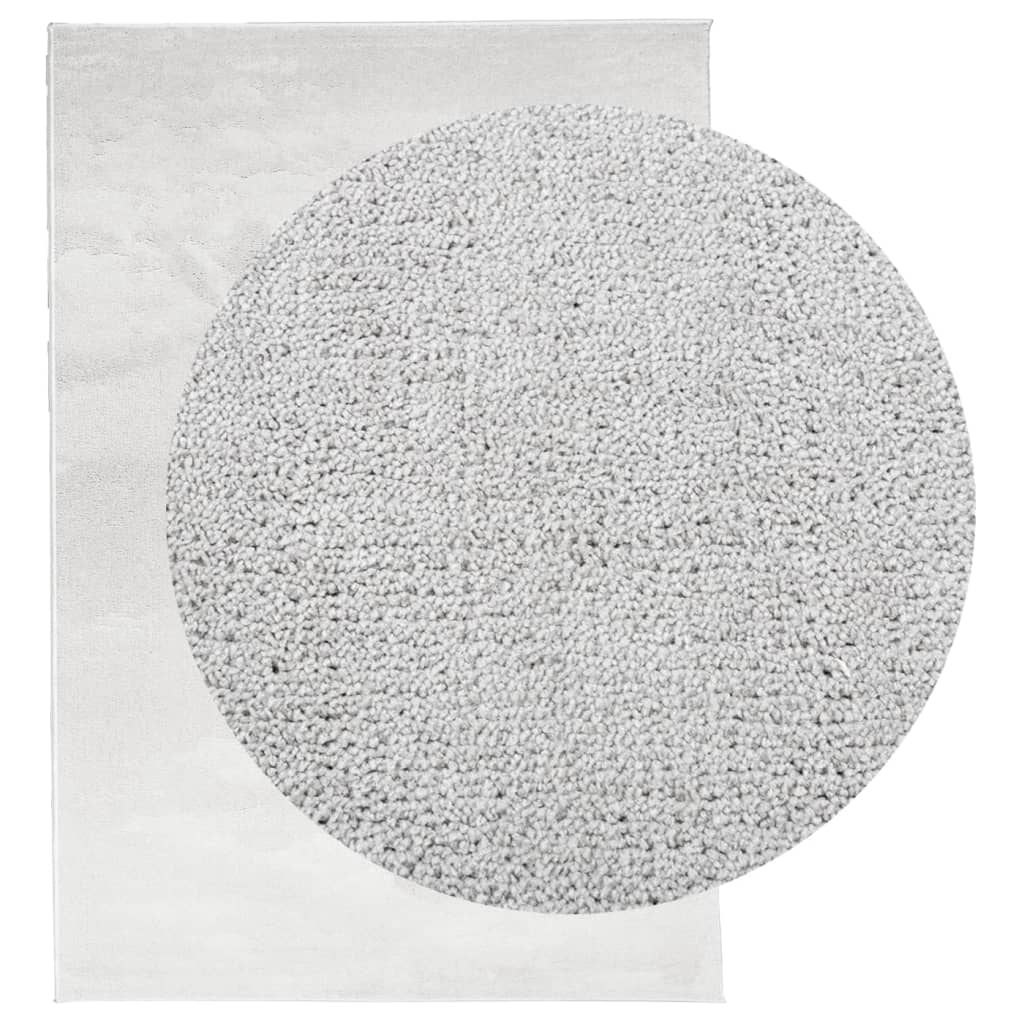 VidaXL tapis oviedo poils ras 140x200 cm gris