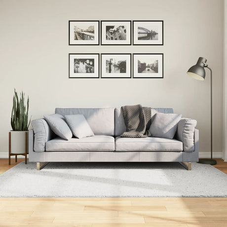 VidaXL tapis oviedo poils ras 140x200 cm gris