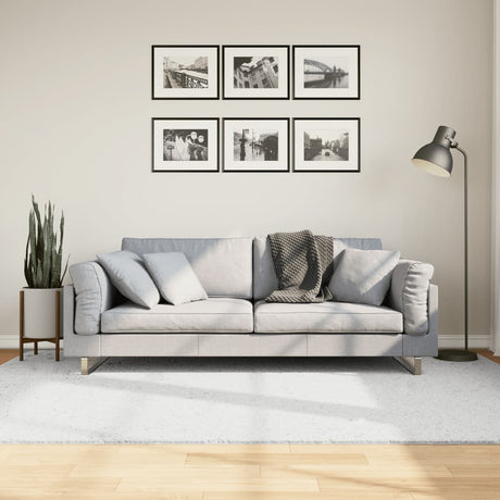 VidaXL tapis oviedo poils ras 160x230 cm gris