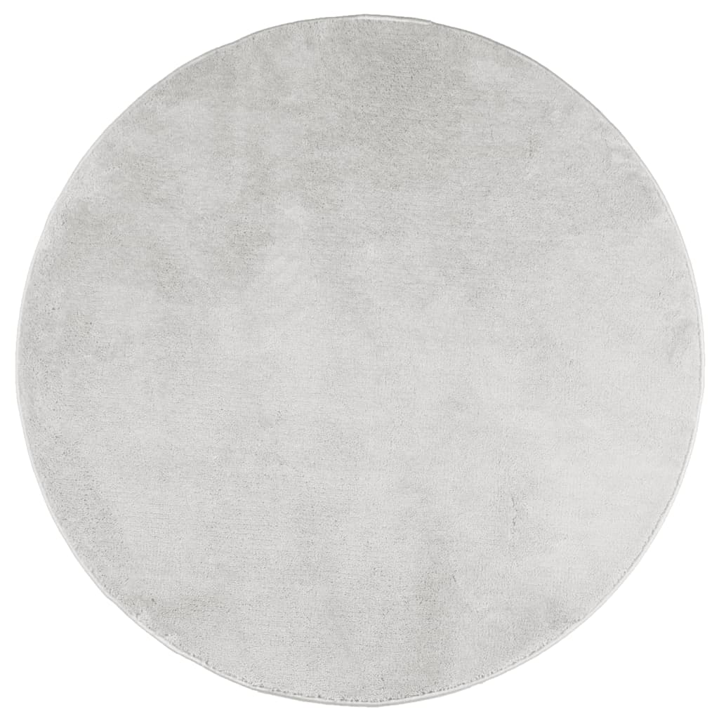 Vidaxx tapis oviedo poils ras ø 80 cm gris