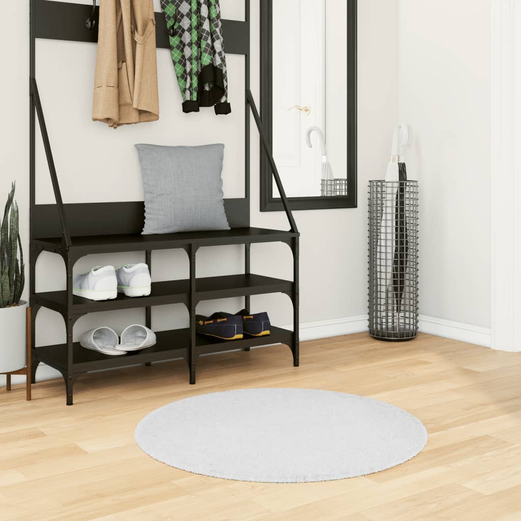 Vidaxl rug ovedo niddereg -pile Ø 80 cm Grey