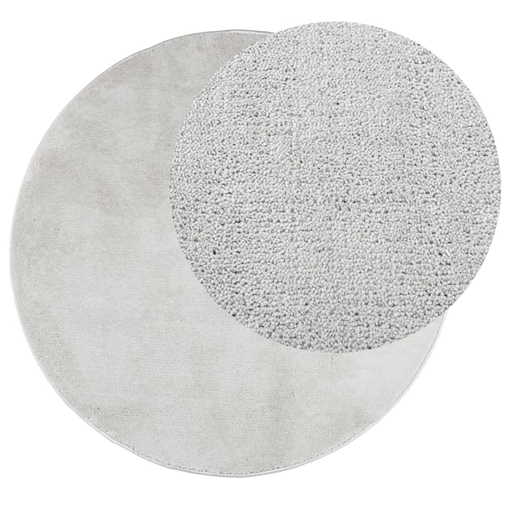 Vidaxl rug Oviedo Low -pile Ø 240 cm Gray