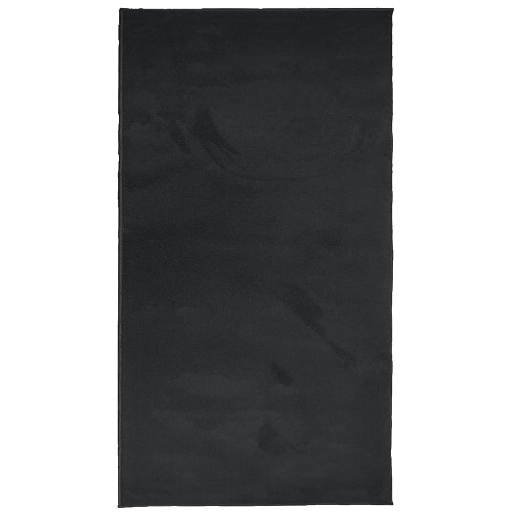 Vidaxx tapis oviedo poils ras 80x150 cm noir