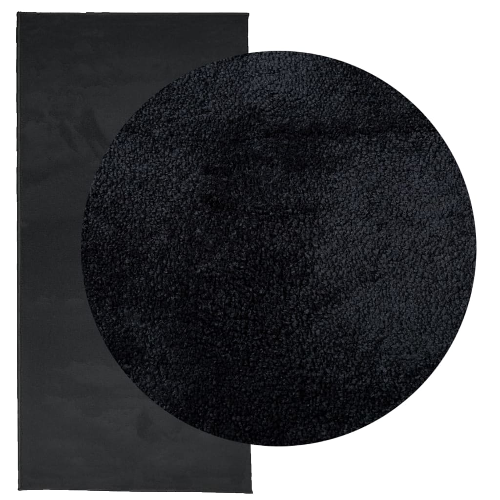 Vidaxx tapis oviedo poils ras 100x200 cm noir
