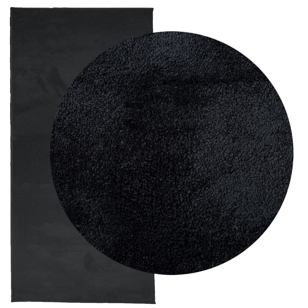 Vidaxl rug Oviedo Low -pile 100x200 cm Black