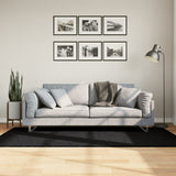 Vidaxx tapis oviedo poils ras 100x200 cm noir